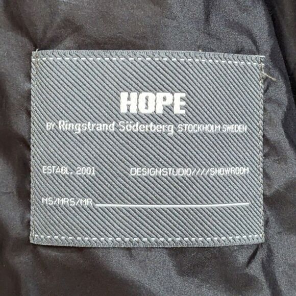 Hope Ringstrand Soderberg Stockholm Bomber Jacket Size 48, US 38 Black - Picture 6 of 9